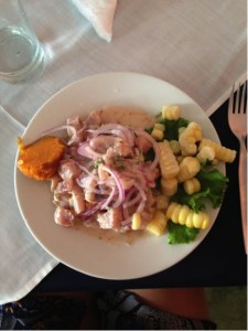 This is the infamous ceviche dish that I tried but absolutely hated…. 