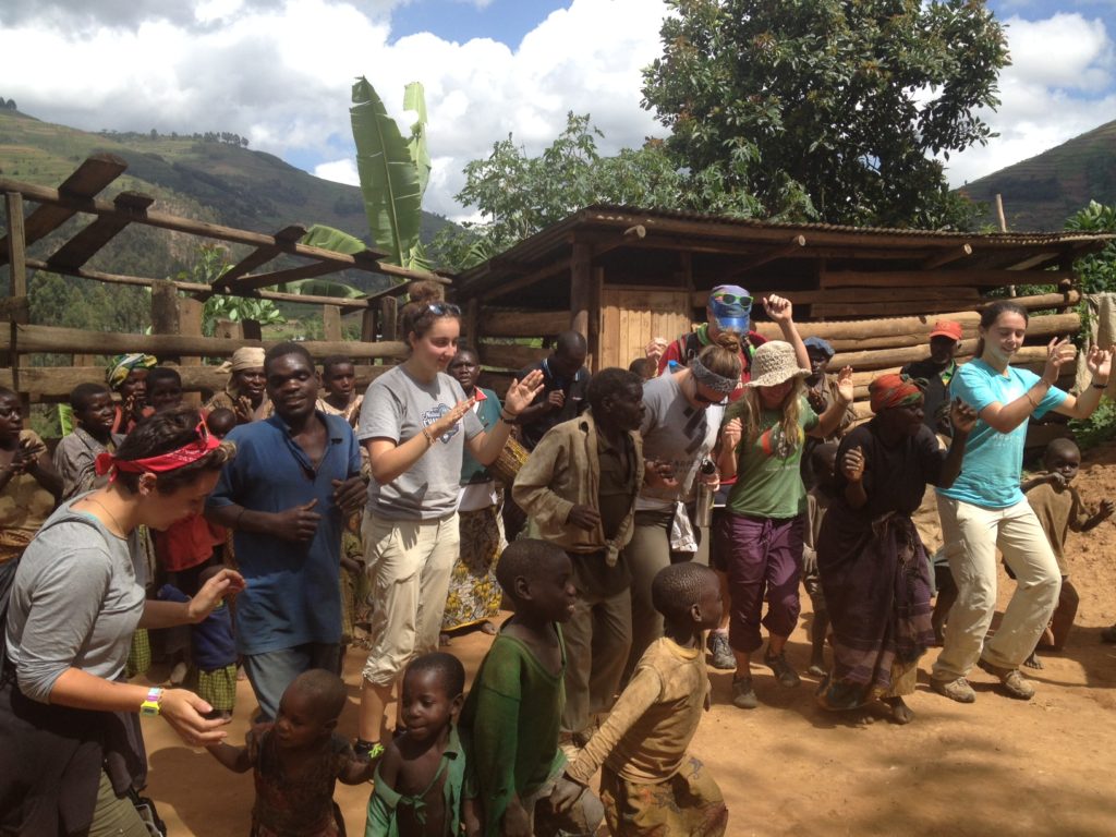 Dancing with the Batwa community. 