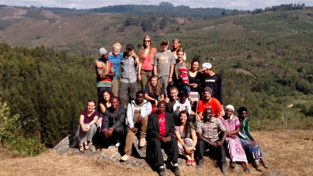 The Nkula crew with their homestay families celebrating Thanksgiving in the Mufindi Highlands.  