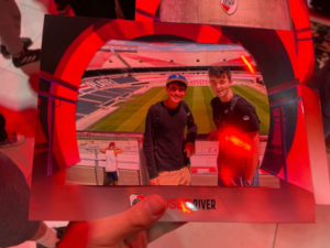 Visiting the River Plate football team museum with my friend