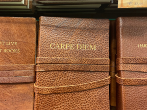 carpe diem leather journal