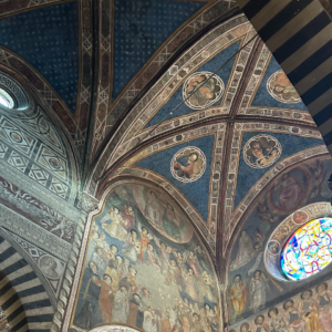 Church ceiling taken on the Tuscany trek